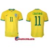 Virallinen Fanipaita Brasilia Philippe Coutinho 11 Kotipelipaita MM-Kisat 2022 - Miesten